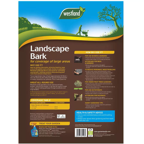 Westland Horticulture Bark 1 x Bag Westland Bark Landscape 100L