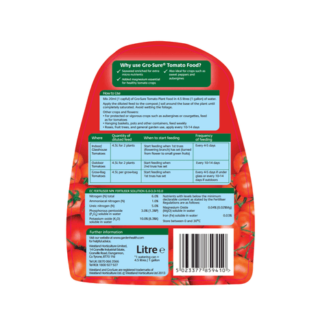 Westland Horticulture Garden Plant Feeds Westland Big Tom Super Tomato Food 1.2L + 50% Extra