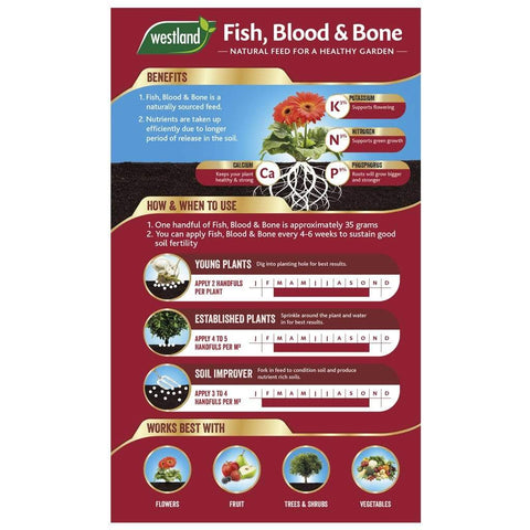 Westland Horticulture Garden Plant Feeds Westland Fish Blood And Bone 4kg