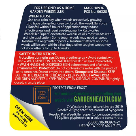 Resolva Weed Control Westland Resolva Pro Xtra Tough Super Concentrate 200ml