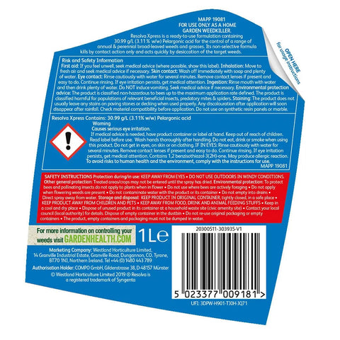 Resolva Weed Control Westland Resolva Xpress Weed killer Ready to Use 3 Litres