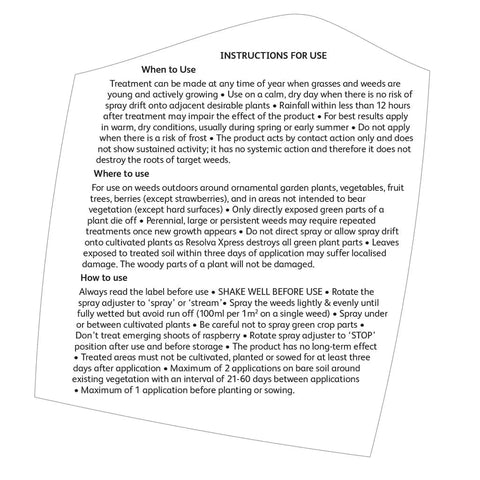 Resolva Weed Control Westland Resolva Xpress Weed killer Ready to Use 3 Litres