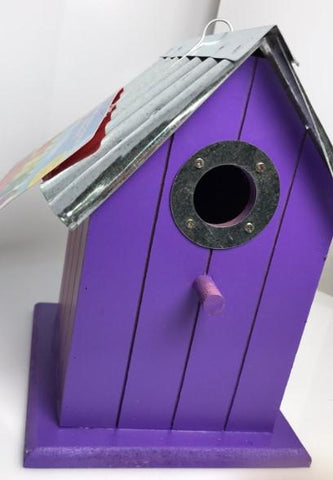 Panacea Nest Boxes Wild Bird Nest Box / Birdhouse Wood with corrugated roof - 6 Various Colours