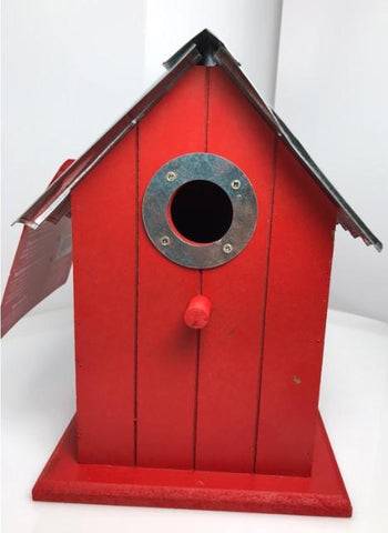 Panacea Nest Boxes Wild Bird Nest Box / Birdhouse Wood with corrugated roof - 6 Various Colours