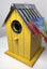Panacea Nest Boxes Yellow Wild Bird Nest Box / Birdhouse Wood with corrugated roof - 6 Various Colours