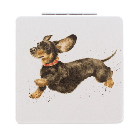Trowell Garden Centre Gift Ware Wrendale 'That Friday Feeling' Dachshund Pocket Mirror