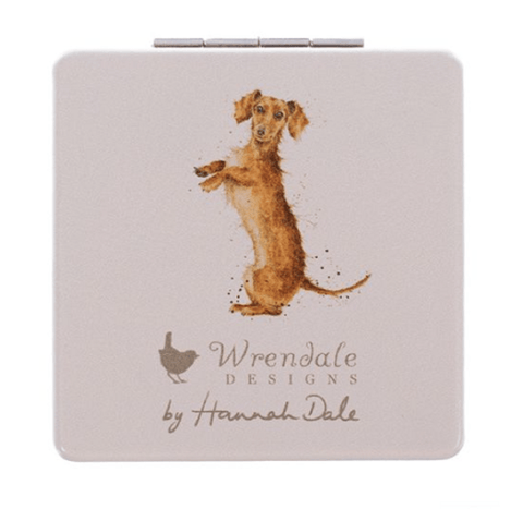 Trowell Garden Centre Gift Ware Wrendale 'That Friday Feeling' Dachshund Pocket Mirror