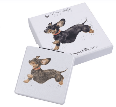 Trowell Garden Centre Gift Ware Wrendale 'That Friday Feeling' Dachshund Pocket Mirror
