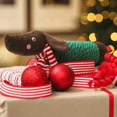 Zoon Dog Toys Zoon Festive Frankie Sausage Dog TuffRope PlayPal