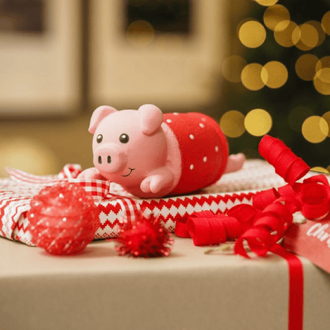 Zoon Dog Toys Zoon Festive Latex Pig in Blanket PlayPal Dog Toy