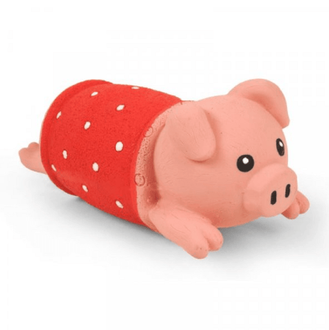 Zoon Dog Toys Zoon Festive Latex Pig in Blanket PlayPal Dog Toy
