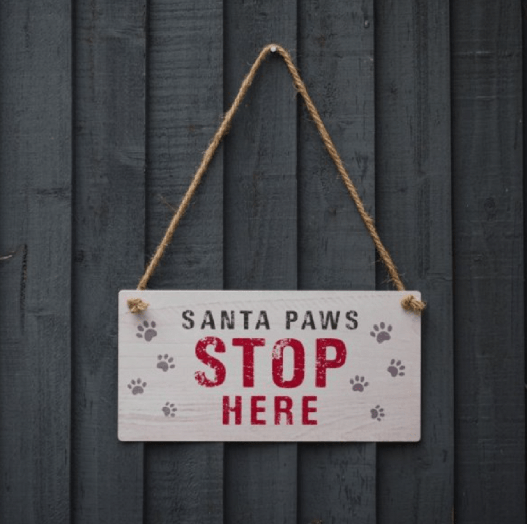 Zoon Christmas Decor Zoon PetFun Stop Here Sign