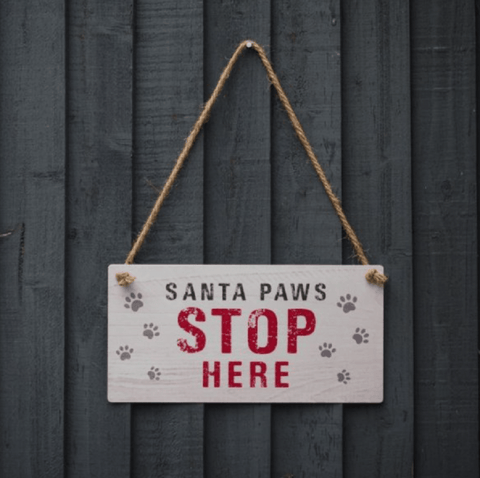 Zoon Christmas Decor Zoon PetFun Stop Here Sign