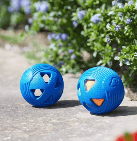 Zoon Dog Toys Zoon Rubber Crunch & Squeak GumBall Dog Toy