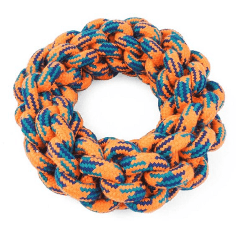 Zoon Dog Toys Zoon Uber-Activ Rope Donut Dog Toy